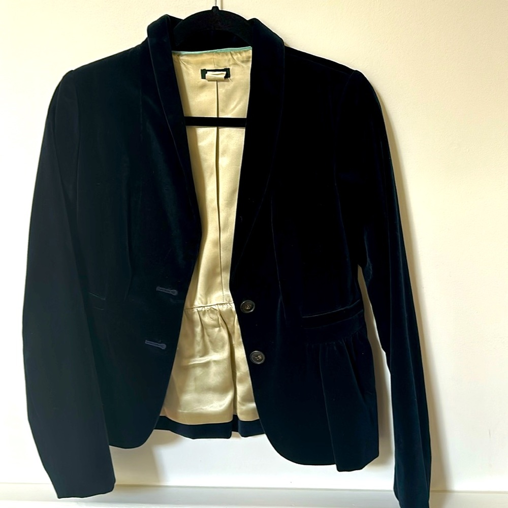 Velvet navy blazer